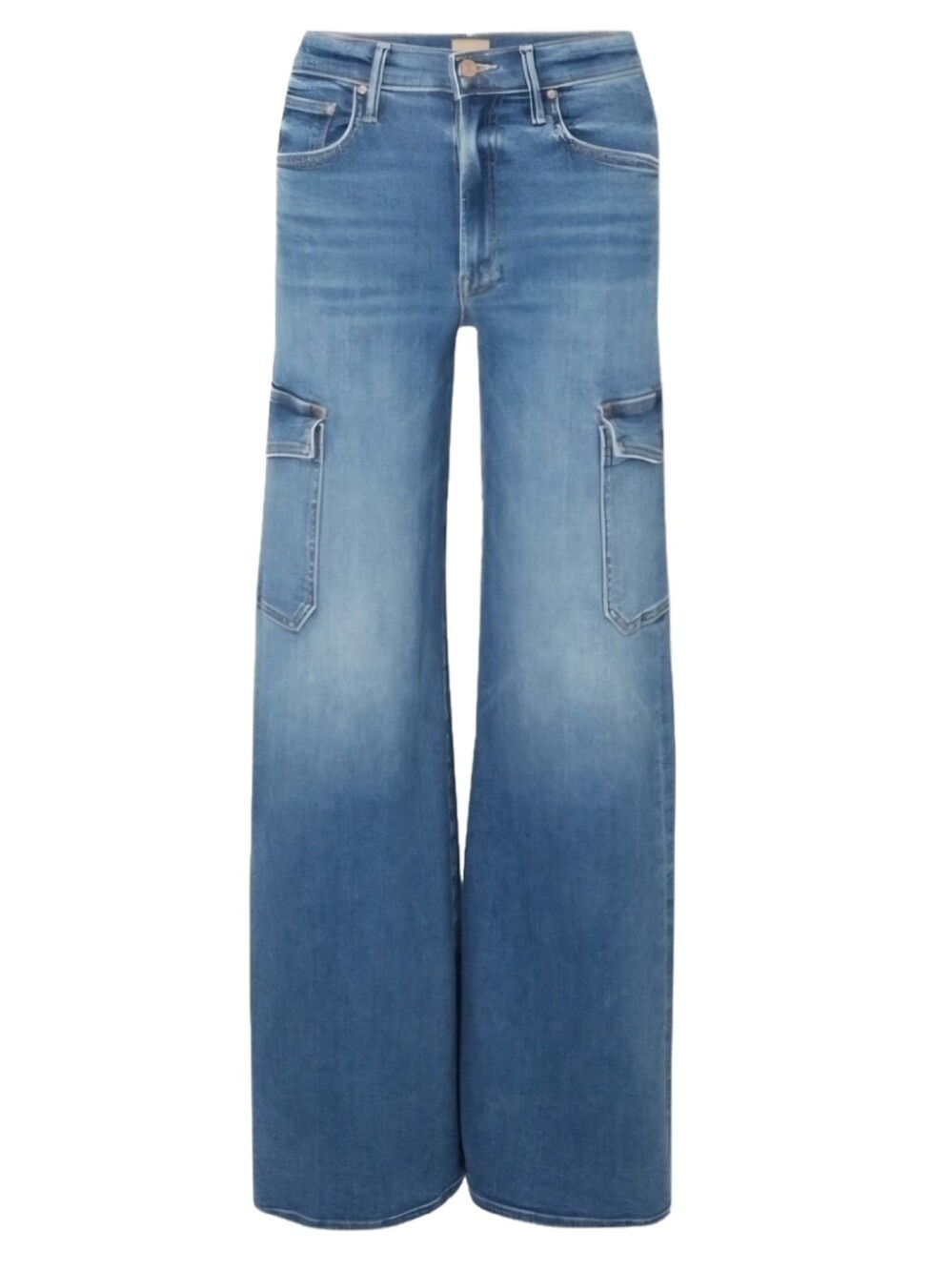 MOTHER The Undercover Cargo  Wide Leg Jeans in Opposites Attract Size 24 NWT